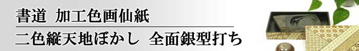 加工紙縦二色ぼかし銀型打ち