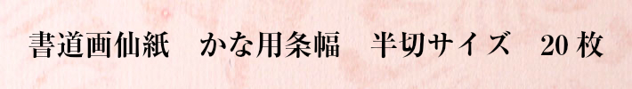 書道画仙紙仮名条幅半切サイズ20枚