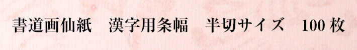 書道画仙紙条幅半切サイズ100枚