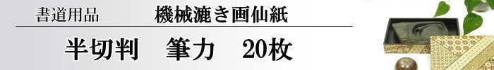 【画仙紙　半切】　筆力　20枚