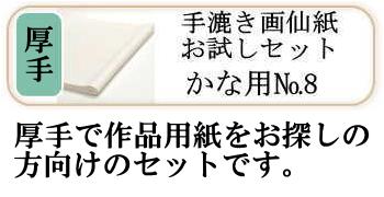 画仙紙お試しセットNO.8(かな厚口)5種各3枚