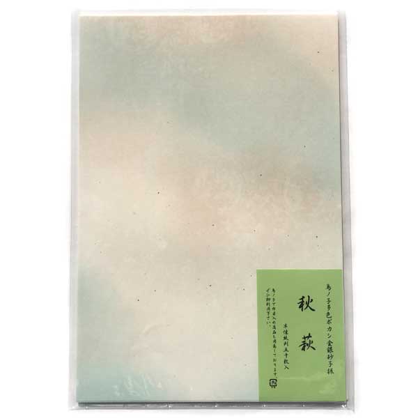 書道 かな用料紙 秋萩 半紙判 5色×10枚｜書道用品通販【半紙屋e