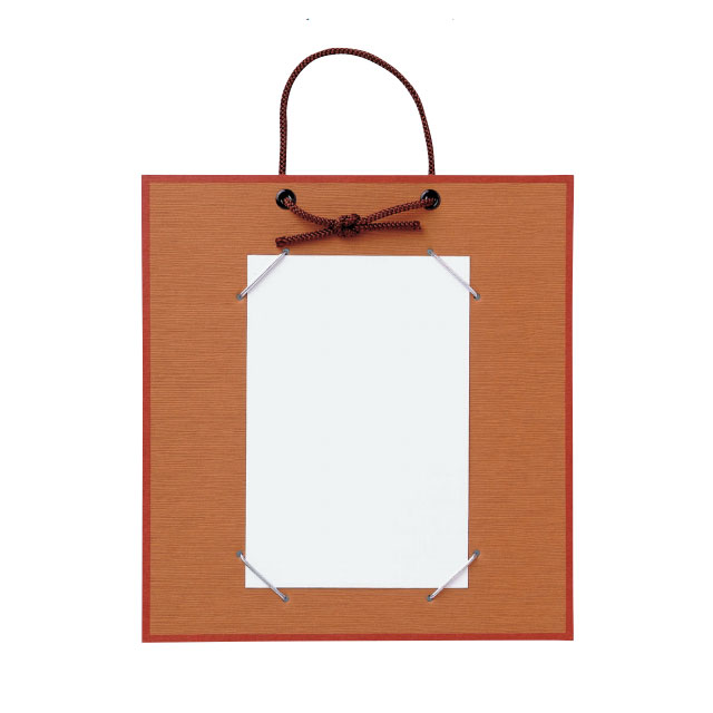 はがき掛レザック　茶