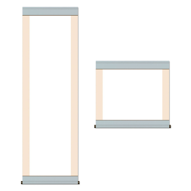 【書道用品】【表装】額趣　洋表装　F（天地仕立）　全紙サイズ（W56～70×H135cmまで）