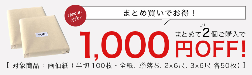 2個ご購入で1000円OFF!
