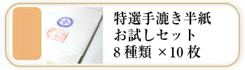 特選手漉き書道半紙お試しセット